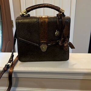 Brahmin handbag with detachable strap.  Brownish and copper.
